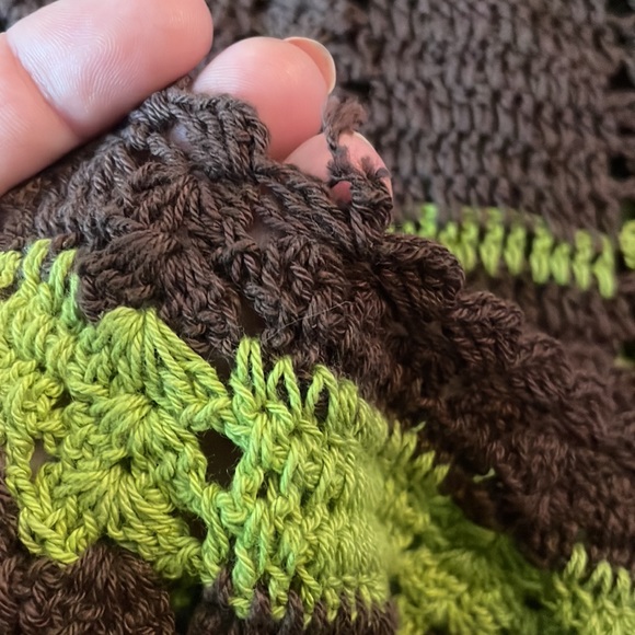 NWOT FREE PEOPLE Large Beach Cover up DONNI Sweater Set Crochet Skirt Crop Top - Picture 12 of 14